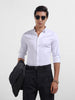 Men's White Slim Fit Solid Party Wear Shirt