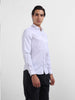 Men's White Slim Fit Solid Party Wear Shirt