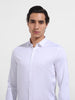 Men's White Slim Fit Solid Party Wear Shirt