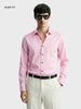Men's Pink Slim Fit Solid Party Wear Shirt