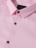 Men's Pink Slim Fit Solid Party Wear Shirt