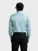 Men's Blue Slim Fit Solid Party Wear Shirt