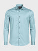 Men's Blue Slim Fit Solid Party Wear Shirt