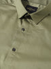 Men's Green Slim Fit Solid Party Wear Shirt