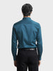 Men's Teal Slim Fit Solid Party Wear Shirt