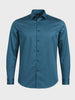 Men's Teal Slim Fit Solid Party Wear Shirt