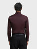 Men's Maroon Slim Fit Solid Party Wear Shirt