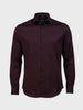 Men's Maroon Slim Fit Solid Party Wear Shirt
