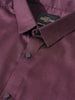 Men's Maroon Slim Fit Solid Party Wear Shirt