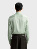 Men's Green Slim Fit Solid Party Wear Shirt