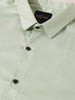Men's Green Slim Fit Solid Party Wear Shirt
