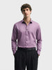 Men's Purple Slim Fit Solid Party Wear Shirt