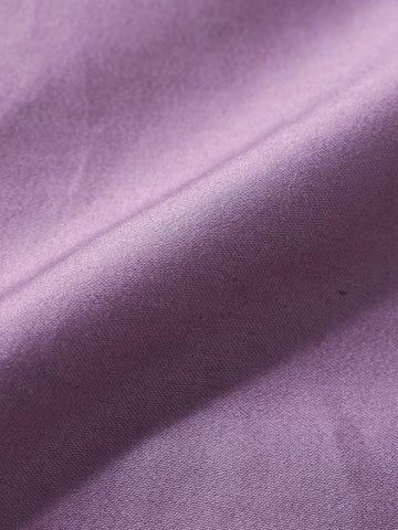 Men's Purple Slim Fit Solid Party Wear Shirt