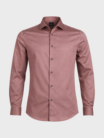 Men's Pink Slim Fit Solid Party Wear Shirt