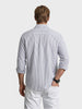 Men's Blue Relaxed Fit Striped Casual Shirt