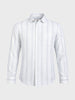 Men's White Slim Fit Striped Casual Shirt