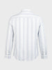 Men's White Slim Fit Striped Casual Shirt