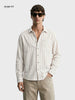 Men's Khaki Relaxed Fit Striped Casual Shirt