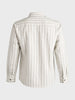 Men's Khaki Relaxed Fit Striped Casual Shirt