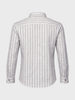 Men's Grey Relaxed Fit Striped Casual Shirt