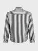 Men's Black Relaxed Fit Striped Casual Shirt