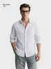 Men's White Relaxed Fit Striped Casual Shirts
