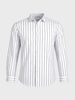 Men's White Relaxed Fit Striped Casual Shirts