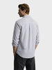 Men's Grey Slim Fit Striped Casual Shirts