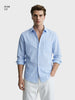 Men's Blue Regular Fit Striped Casual Shirts