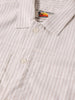 Men's Khaki Regular Fit Vertical Stripes Resort Wear Shirt