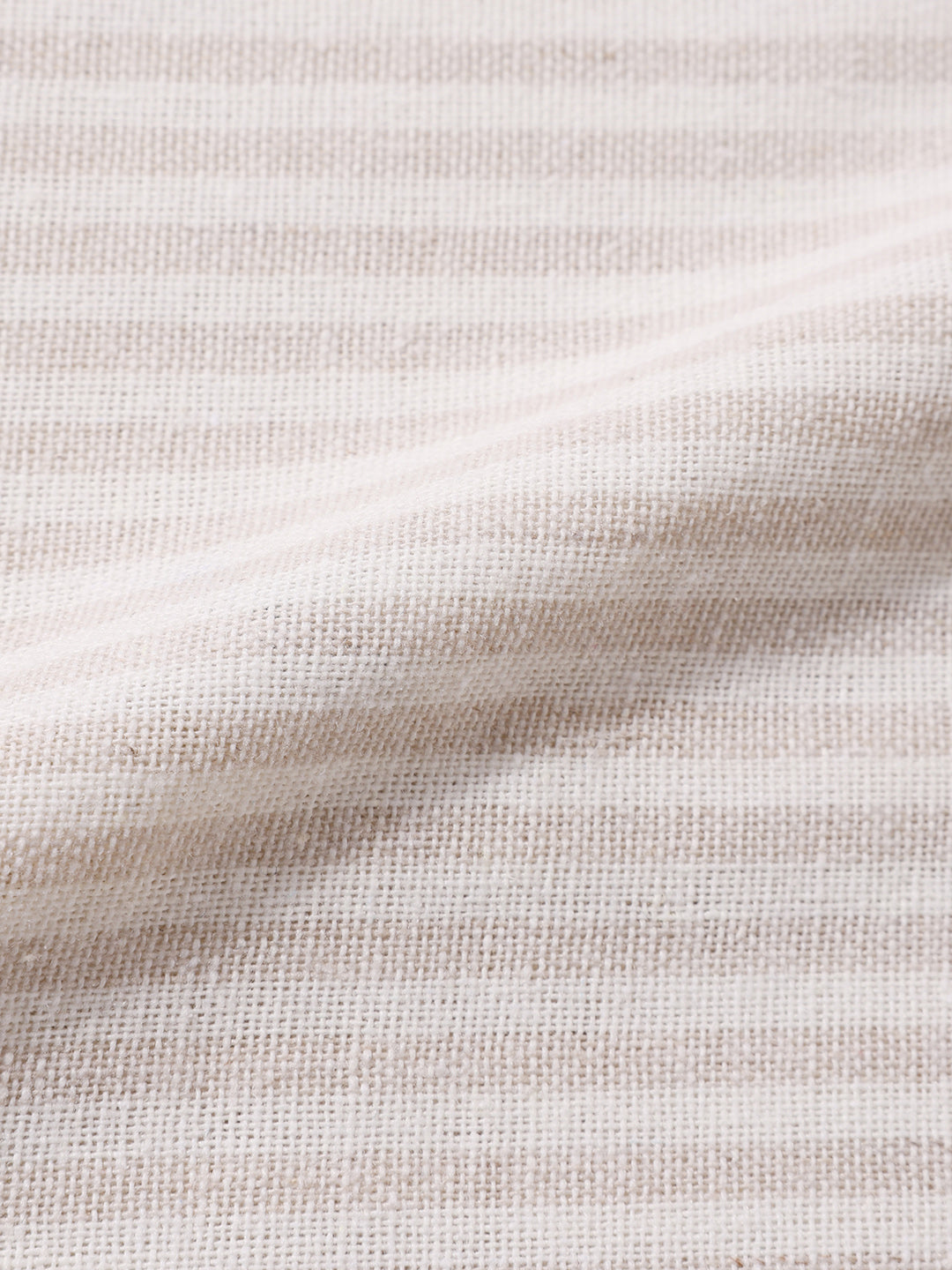 Men's Khaki Regular Fit Vertical Stripes Resort Wear Shirt