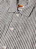 Men's Black Regular Fit Vertical Stripes Resort Wear Shirt
