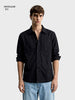 Men's Black Regular Fit Solid Casual Shirt
