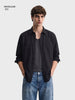 Men's Black Regular Fit Solid Casual Shirt