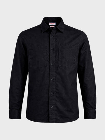 Men's Black Regular Fit Solid Casual Shirt
