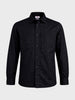 Men's Black Regular Fit Solid Casual Shirt