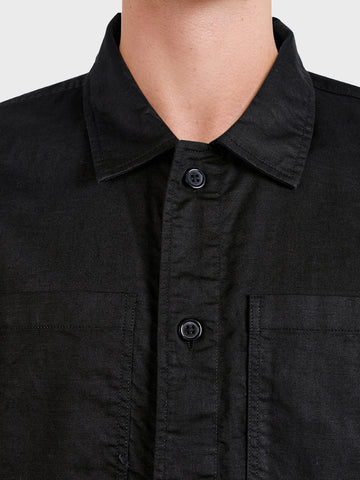 Men's Black Regular Fit Solid Casual Shirt