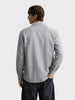 Men's Grey Oversized Fit Solid Casual Shirt