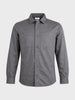 Men's Grey Oversized Fit Solid Casual Shirt