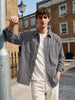 Men's Grey Oversized Fit Solid Casual Shirt