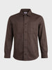 Men's Brown Oversized Fit Solid Casual Shirt