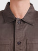 Men's Brown Oversized Fit Solid Casual Shirt
