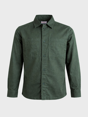 Men's Green Oversized Fit Solid Casual Shirt