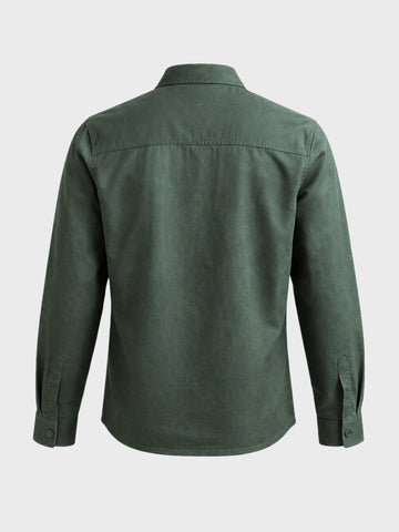 Men's Green Oversized Fit Solid Casual Shirt