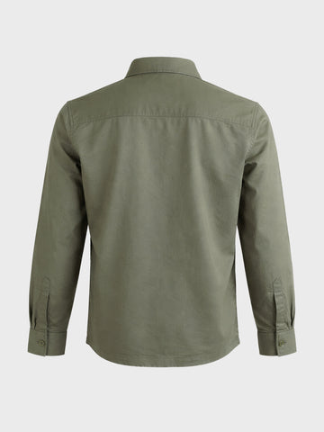 Men's Green Regular Fit Solid Casual Shirt