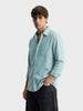 Men's Green Oversized Fit Solid Casual Shirt