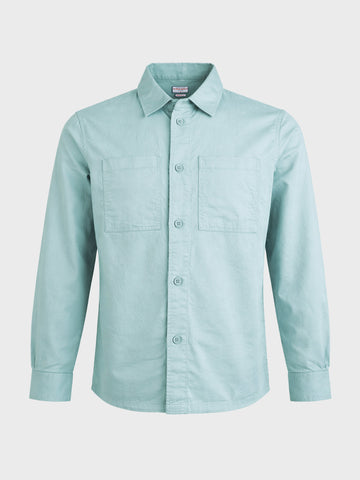 Men's Green Oversized Fit Solid Casual Shirt