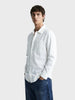 Men's White Regular Fit Solid Casual Shirt