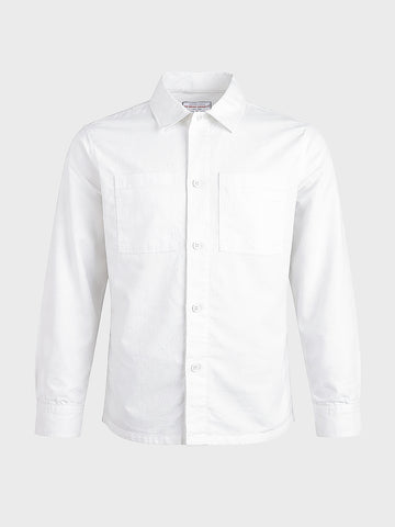 Men's White Regular Fit Solid Casual Shirt