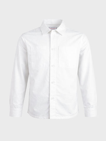 Men's White Regular Fit Solid Casual Shirt